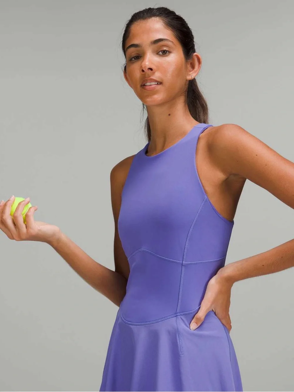 lululemon athletica Lavender Backless Cross-Back Skater Dress